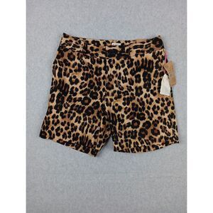 Cremieux‎ Women' s Chino Shorts Leopard Print Size 2 New with Tags $79